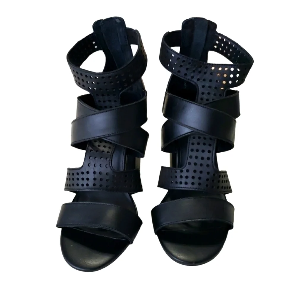 KDB Kelsi Dagger Brooklyn Ballard High Heel Sandal, Color Black, Size 9